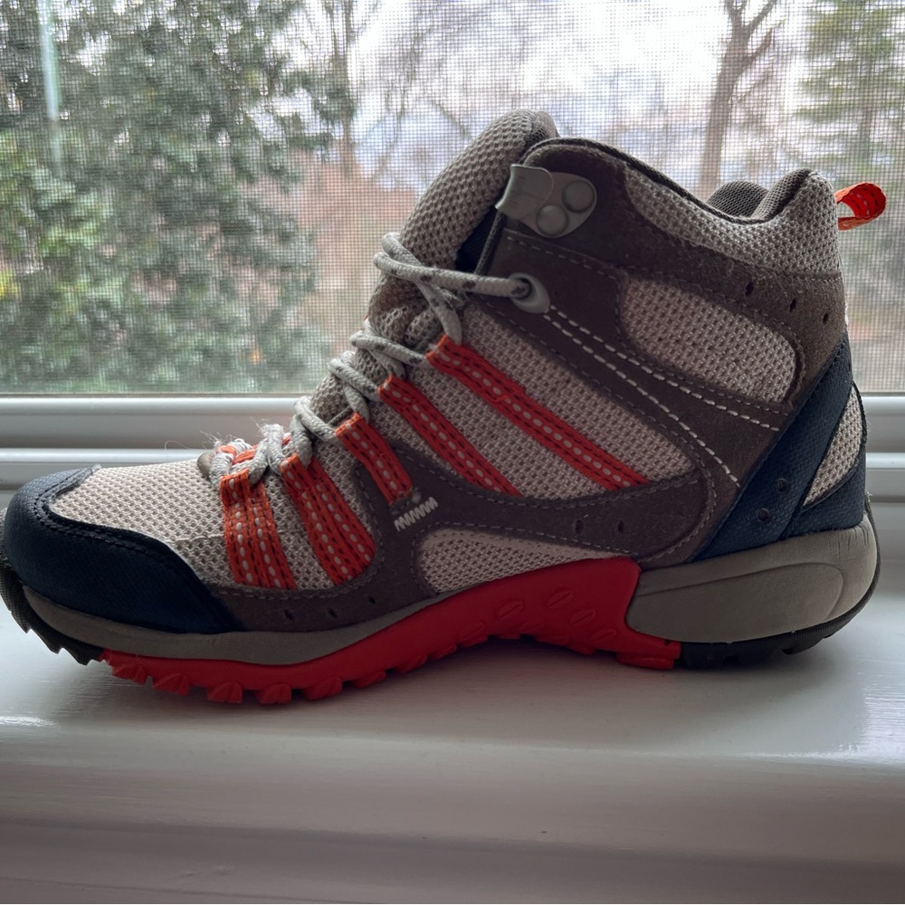 MERRELL Tuskora Mid Waterproof Hiking Boots Sz 6 Brindle Burnt Orange J080664